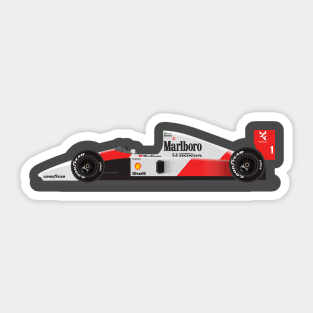 Ayrton Senna's McLaren Honda MP4/6 Illustration Sticker